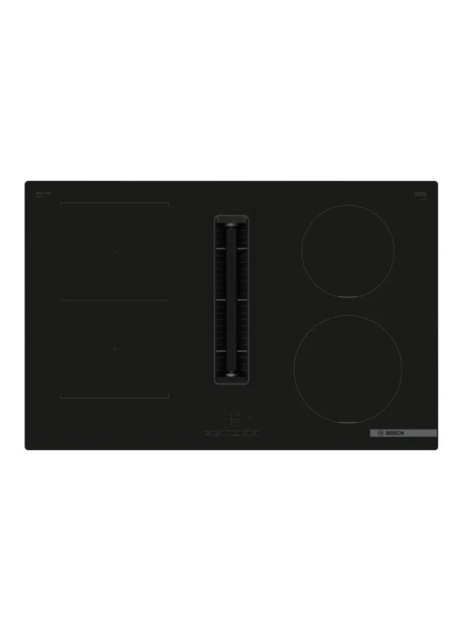 BOSCH 80cm Induction Hob, Integrated Ventilation, PowerBoost & CombiZone – Ultimate Clean & Space-Saving Cooking PVS811B16E black - Image 1