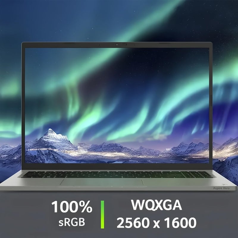 Acer (Upgraded Version) Vero 16 inch AI Laptop, 16" WQXGA Display, Intel Core Ultra 7 155U, 16GB LPDDR5X RAM, 1TB PCIe 4.0 SSD, QHD Webcam, WiFi 6E, win11 with Consumix Mousepad English/Arabic Gray English/Arabic Gray - Image 4