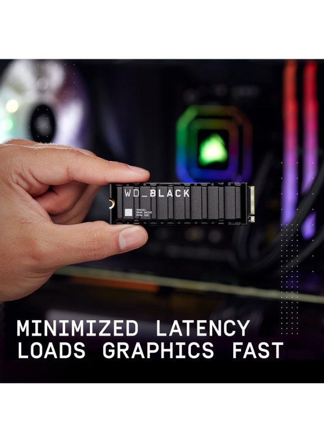 دبليو دي قرص SSD داخلي NVMe SN850X سعة 8 تيرابايت مع مبرد - PCIe الجيل 4.0 x4، سرعة قراءة متسلسلة تصل إلى 7200 ميجابايت/ثانية، شكل M.2 2280، للألعاب عالية الأداء، مُحسّن لجهاز PS5 والكمبيوتر الشخصي، تقنية NAND ثلاثية الأبعاد، 1 مليون ساعة متوسط وقت الفشل، سعة كبيرة للغاية للأحمال الثقيلة، WDS800T2XHE-00CDD0 - Image 4