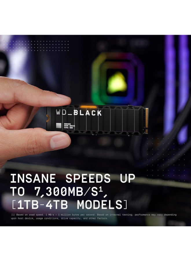 دبليو دي قرص SSD داخلي NVMe SN850X سعة 8 تيرابايت مع مبرد - PCIe الجيل 4.0 x4، سرعة قراءة متسلسلة تصل إلى 7200 ميجابايت/ثانية، شكل M.2 2280، للألعاب عالية الأداء، مُحسّن لجهاز PS5 والكمبيوتر الشخصي، تقنية NAND ثلاثية الأبعاد، 1 مليون ساعة متوسط وقت الفشل، سعة كبيرة للغاية للأحمال الثقيلة، WDS800T2XHE-00CDD0 - Image 5