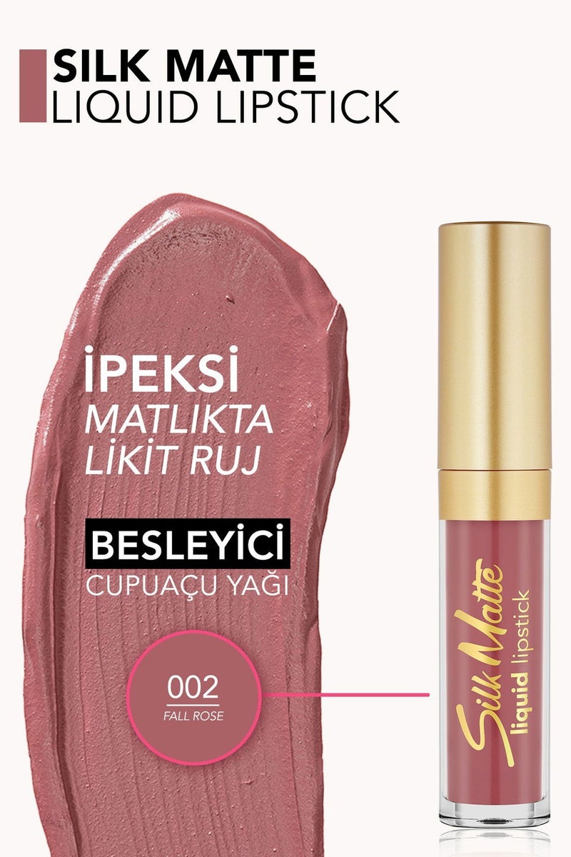 flormar Silk Matte Lipstick 002 FALL ROSE - Image 4