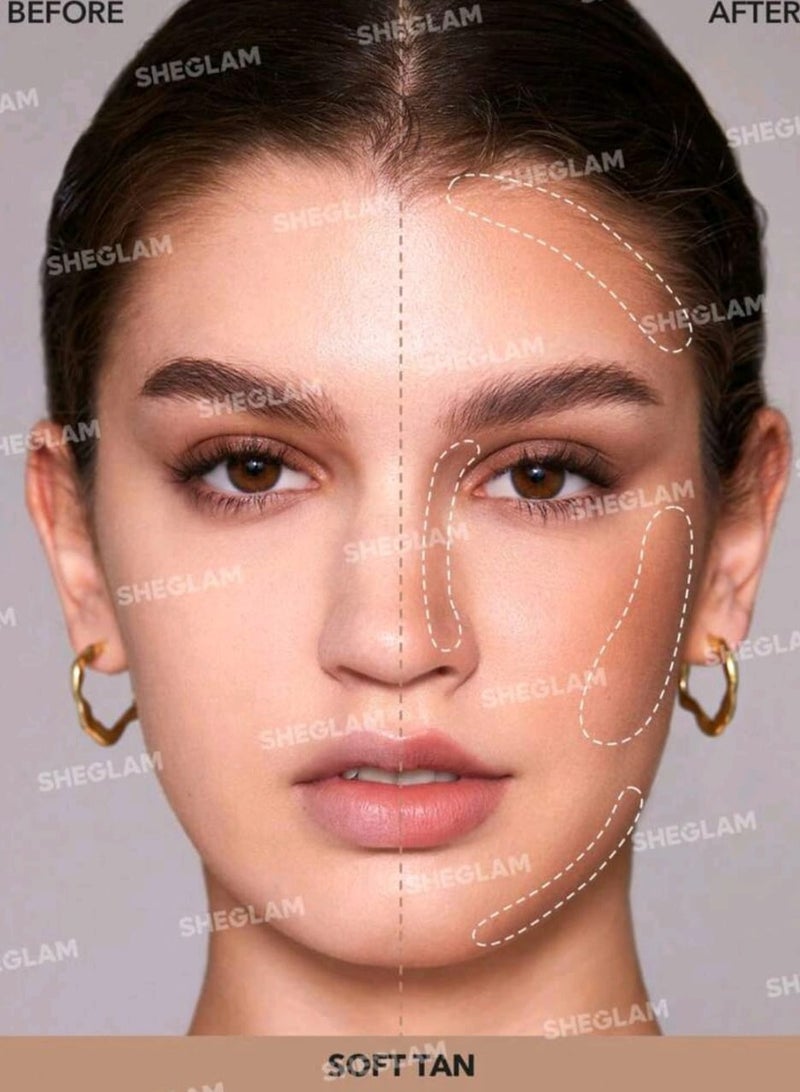 SHEGLAM Snatch 'N' Define Stick - Soft Tan Cream Contour Stick Soft Tan - Image 3