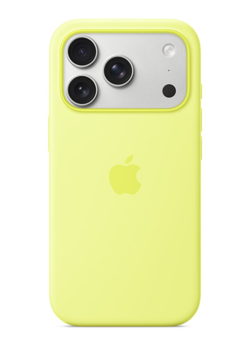Apple iPhone 17 Pro Silicone Case with MagSafe – Neon Yellow - Image 1