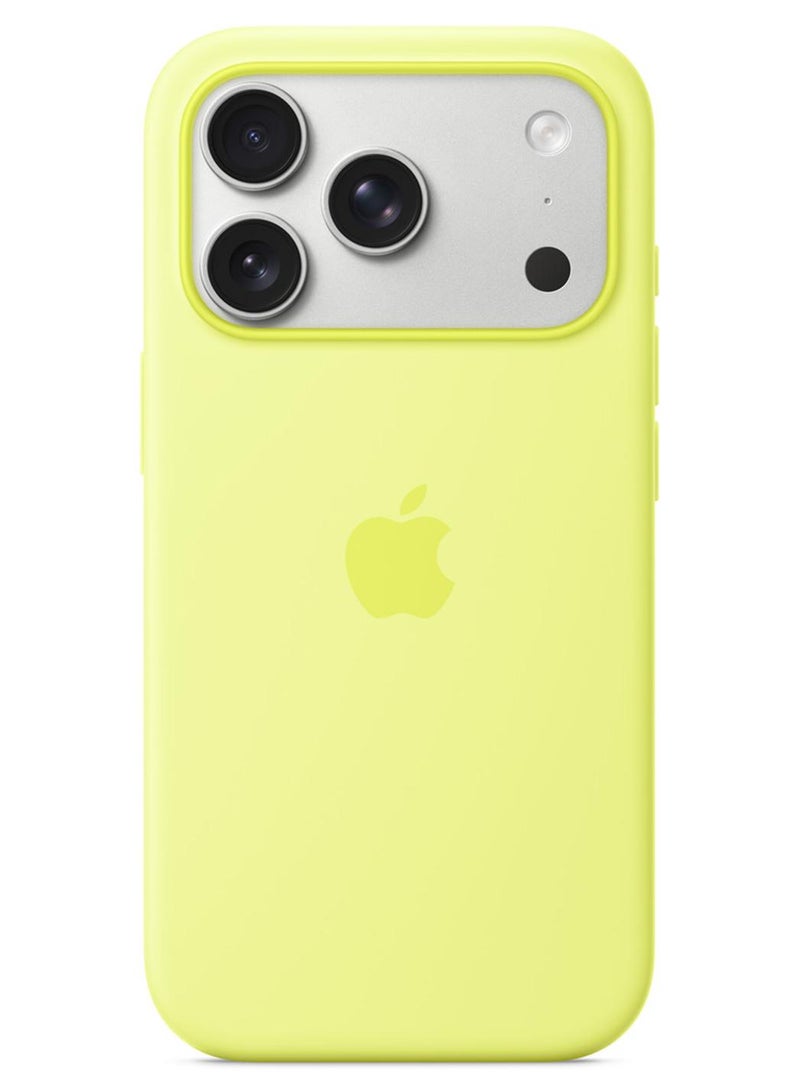 Apple iPhone 17 Pro Silicone Case with MagSafe – Neon Yellow - Image 1