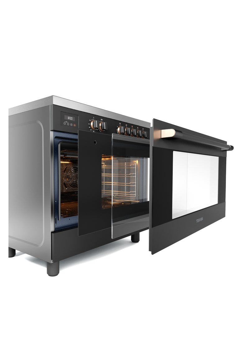 Toshiba 90x60 Professional Gas Cooker with 5 Gas Burner having Mechanical Control & Molded Rack Support-Grey RQ1-90MG5GE(GR) Charcoal Grey - Image 4