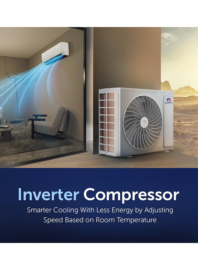 Gree Split Air Conditioner | 3.0 Ton | Inverter Compressor | R410A | WiFi App Control | 3D Air Flow | Turbo Mode | 5 Years Full Warranty + 5 Years Spare Parts iCHARMO-36C3 White - Image 5