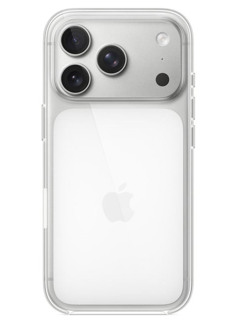 حافظة آيفون 17 برو الشفافة مع ميغ سيف