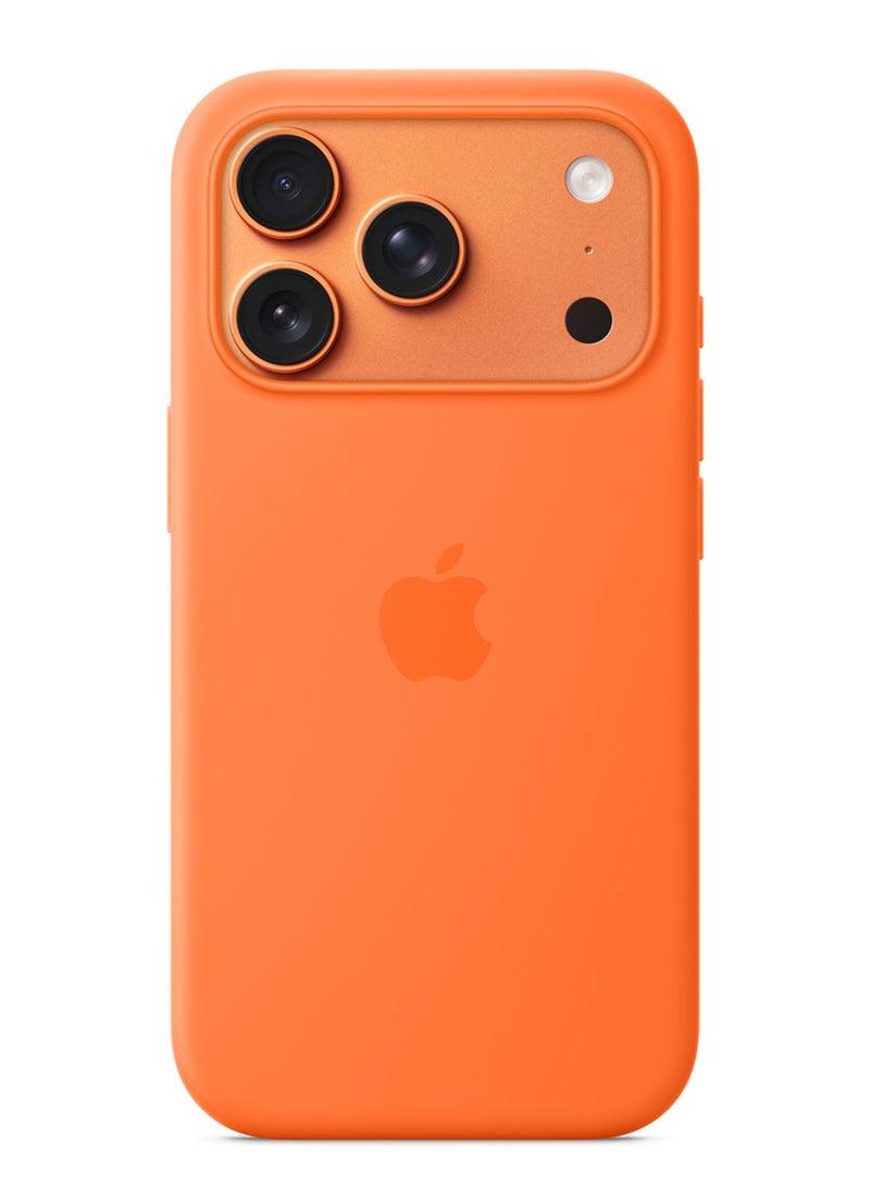 Apple iPhone 17 Pro Silicone Case with MagSafe – Orange - Image 1