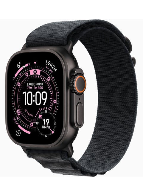 Apple Watch Ultra 3 GPS + Cellular 49mm (TDRA Version) Black Titanium Case With Black Alpine Loop - Large