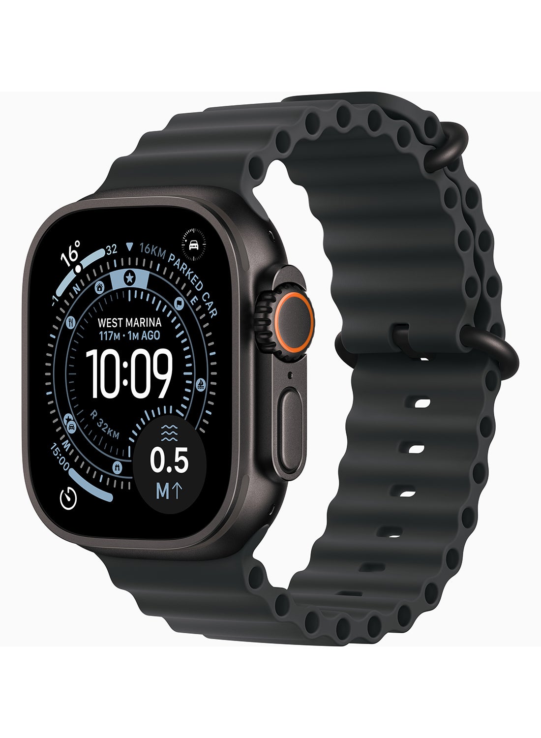 Watch Ultra 3 GPS + Cellular 49mm (Middle East Version) Black Titanium Case With Black Ocean Band