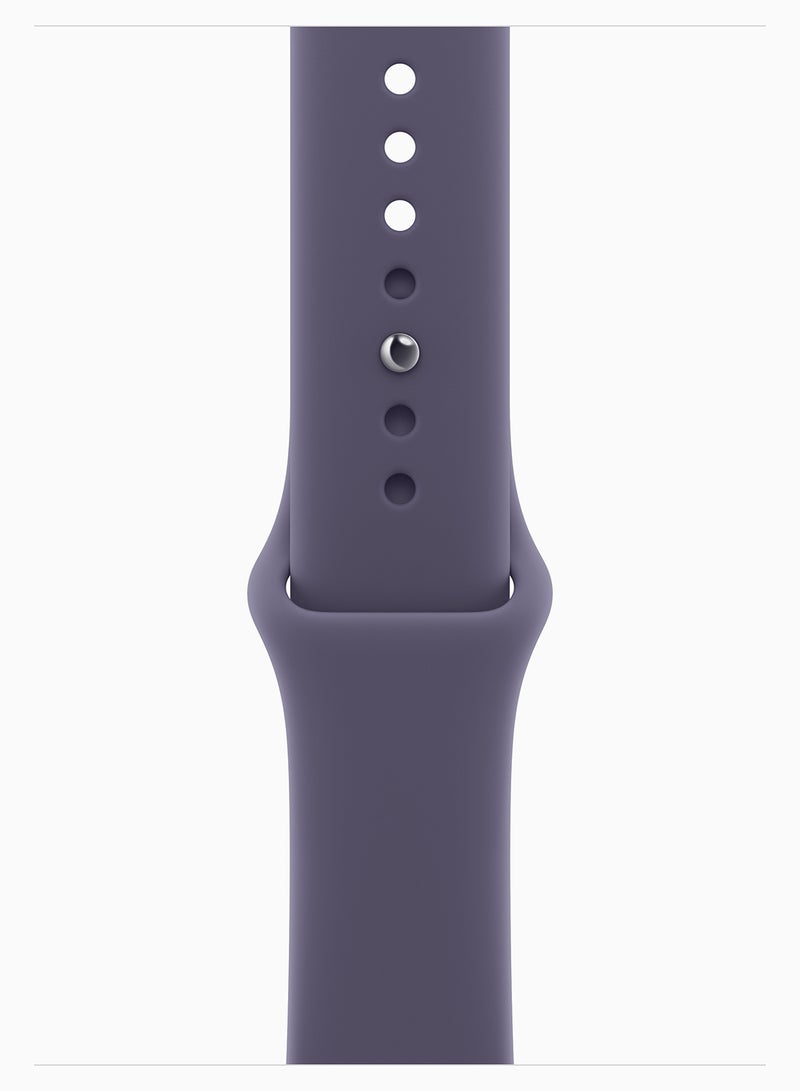 Apple Watch Series 11 GPS + Cellular 46mm (TDRA Version) Silver Aluminium Case With Purple Fog Sport Band - S/M - Image 3