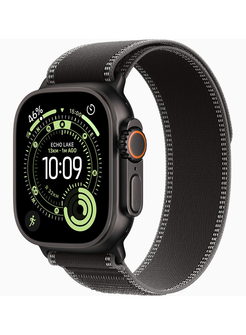 Apple Watch Ultra 3 GPS + Cellular 49mm Black Titanium Case With Black/Charcoal Trail Loop - M/L - Image 1