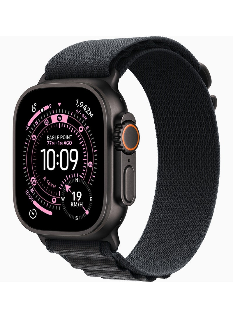 Apple Watch Ultra 3 GPS + Cellular 49mm Black Titanium Case With Black Alpine Loop - Small - Image 1