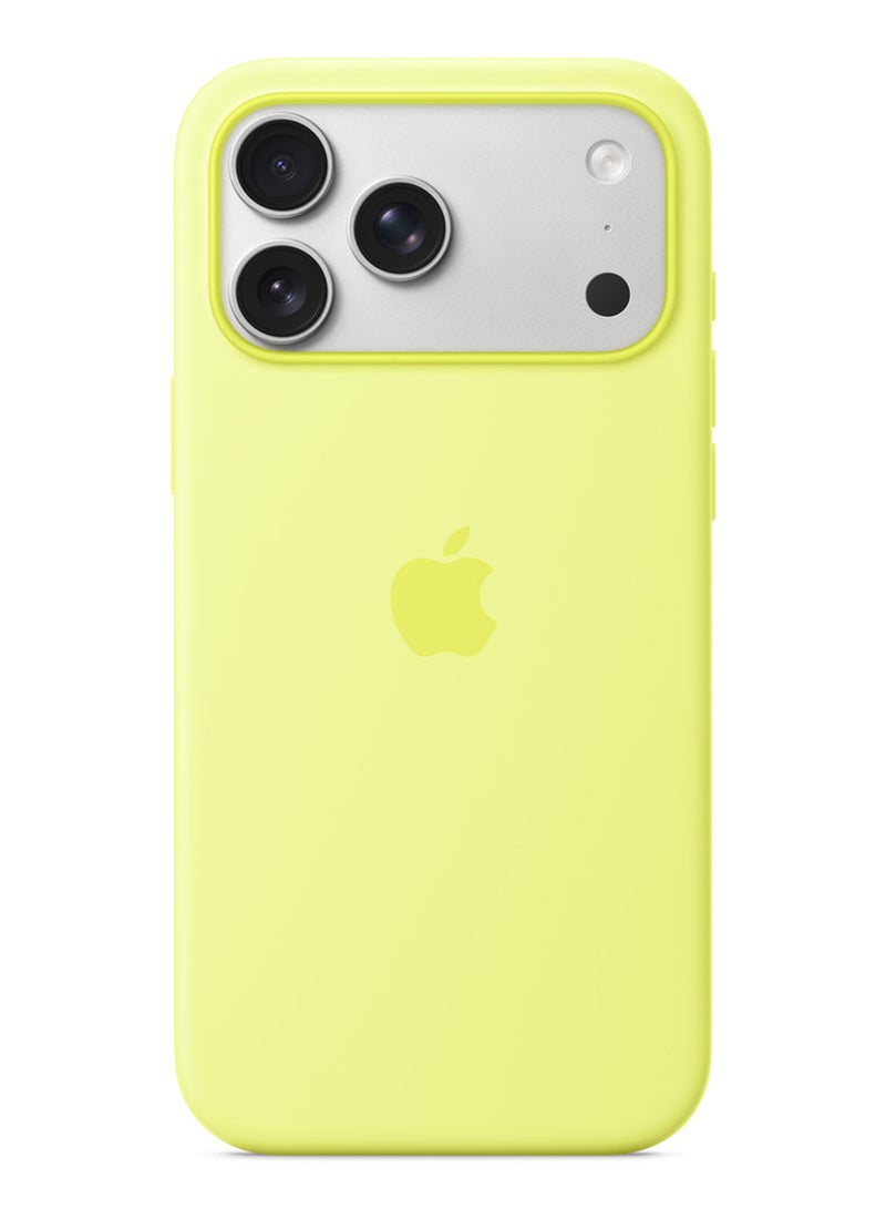 Apple iPhone 17 Pro Max Silicone Case with MagSafe – Neon Yellow - Image 1