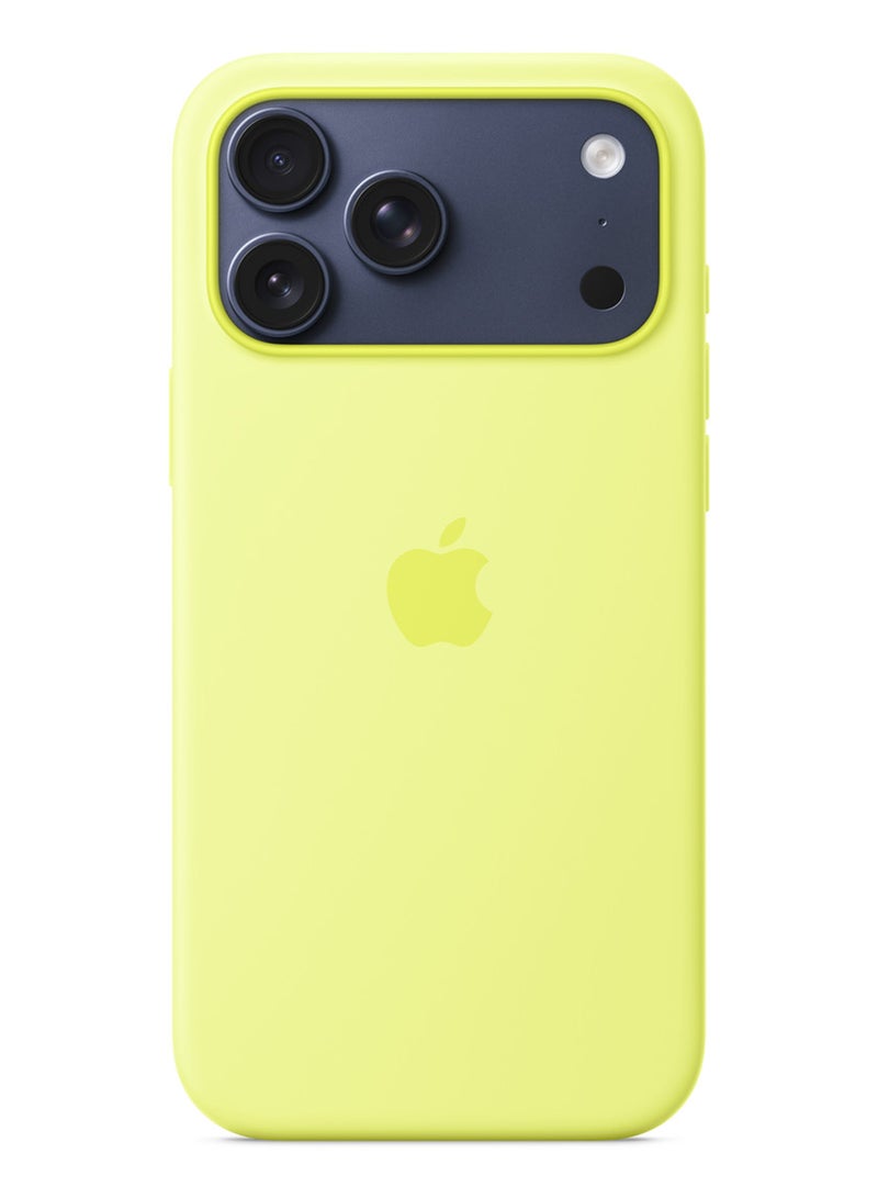 Apple iPhone 17 Pro Max Silicone Case with MagSafe – Neon Yellow - Image 3