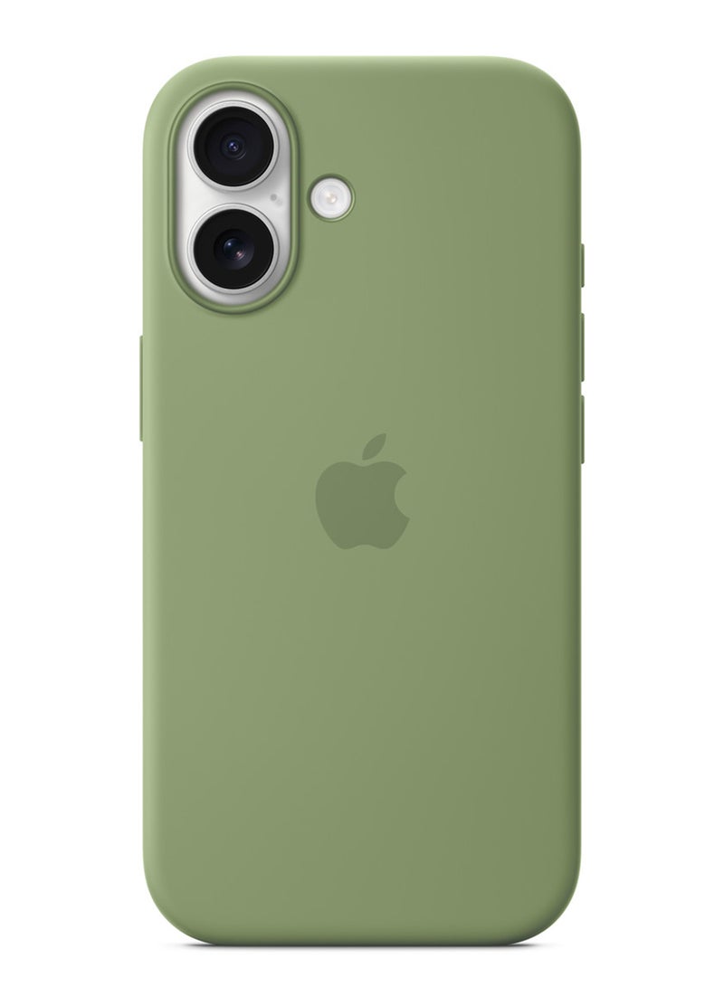 ابل  iPhone 17 Silicone Case with MagSafe - Light Moss - Image 4