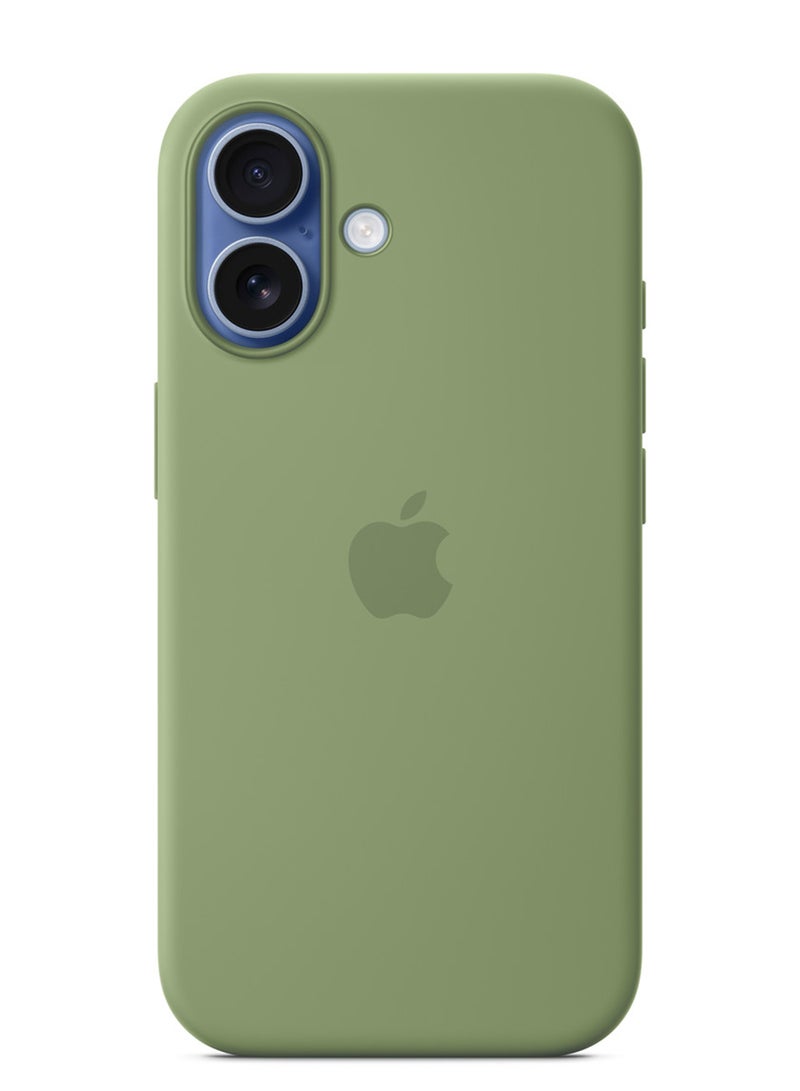 ابل  iPhone 17 Silicone Case with MagSafe - Light Moss - Image 3