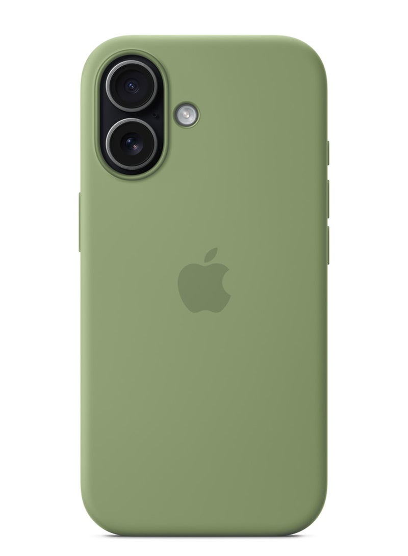 ابل  iPhone 17 Silicone Case with MagSafe - Light Moss - Image 5