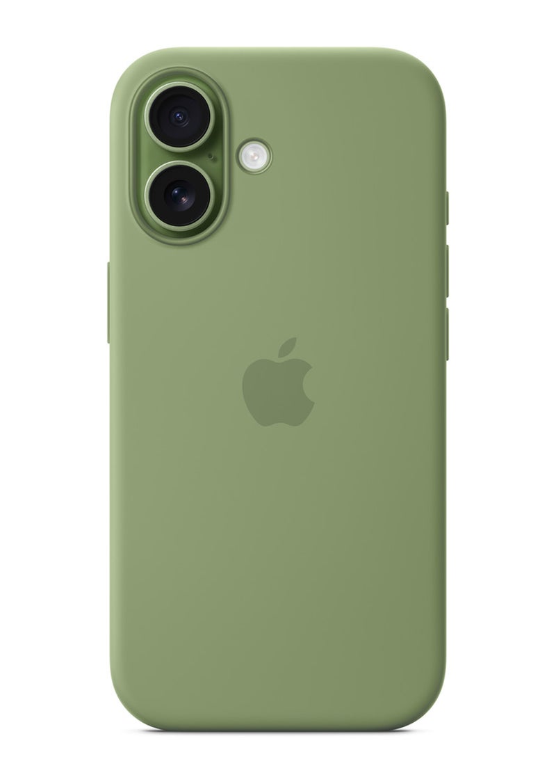 ابل  iPhone 17 Silicone Case with MagSafe - Light Moss - Image 1
