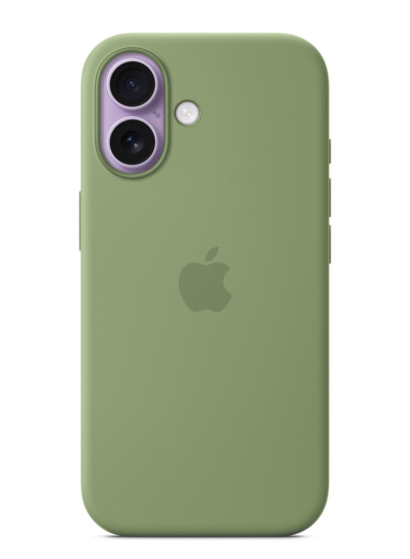 ابل  iPhone 17 Silicone Case with MagSafe - Light Moss - Image 2