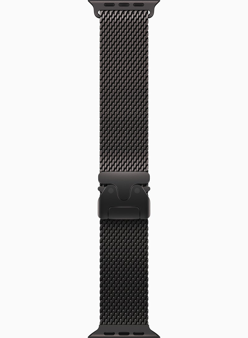 Apple Watch Ultra 3 GPS + Cellular 49mm Black Titanium Case With Black Titanium Milanese Loop - Large - Image 3