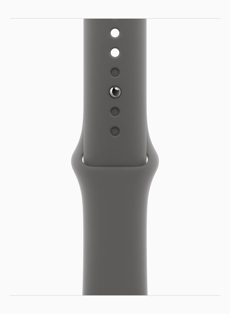 Apple Watch Series 11 GPS + Cellular 42mm (TDRA Version) Natural Titanium Case With Stone Grey Sport Band - S/M - Image 3