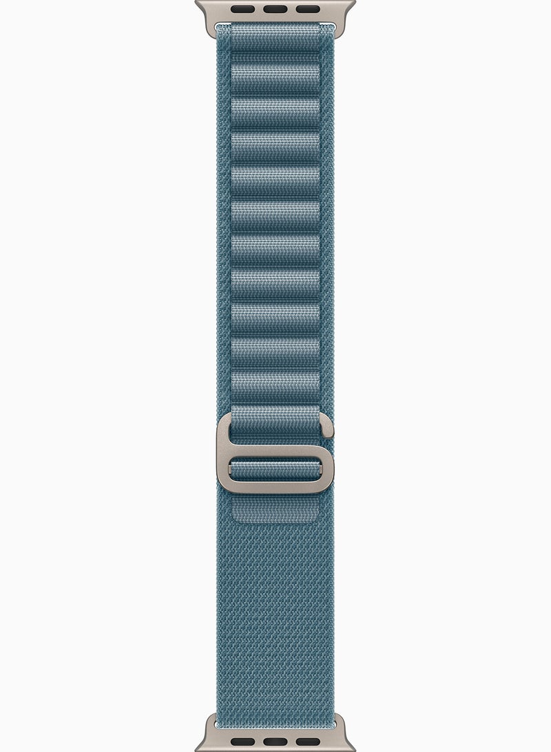 Apple Watch Ultra 3 GPS + Cellular 49mm Natural Titanium Case With Light Blue Alpine Loop - Small - Image 3