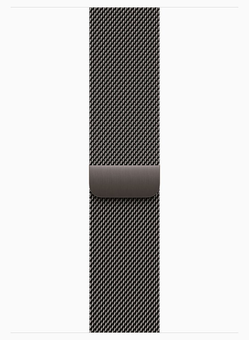 Apple Watch Series 11 GPS + Cellular 46mm Slate Titanium Case With Slate Milanese Loop - M/L - Image 3