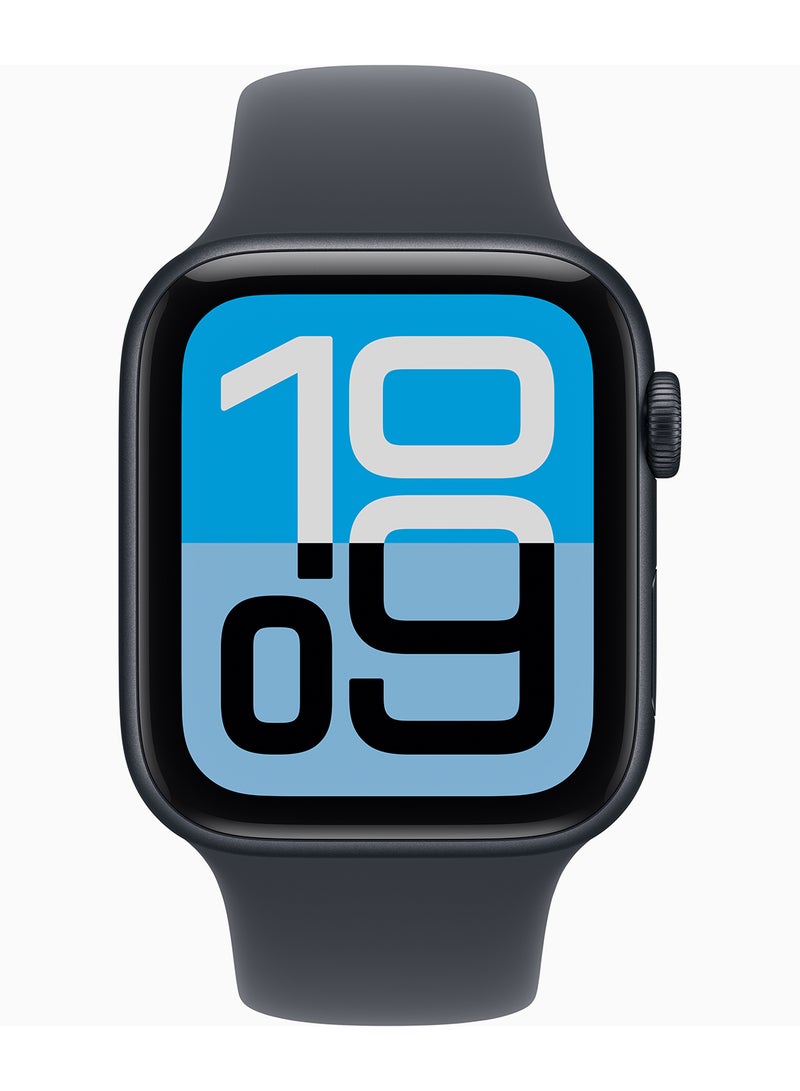 Apple Watch SE 3 GPS 44mm Midnight Aluminium Case With Midnight Sport Band - M/L - Image 2
