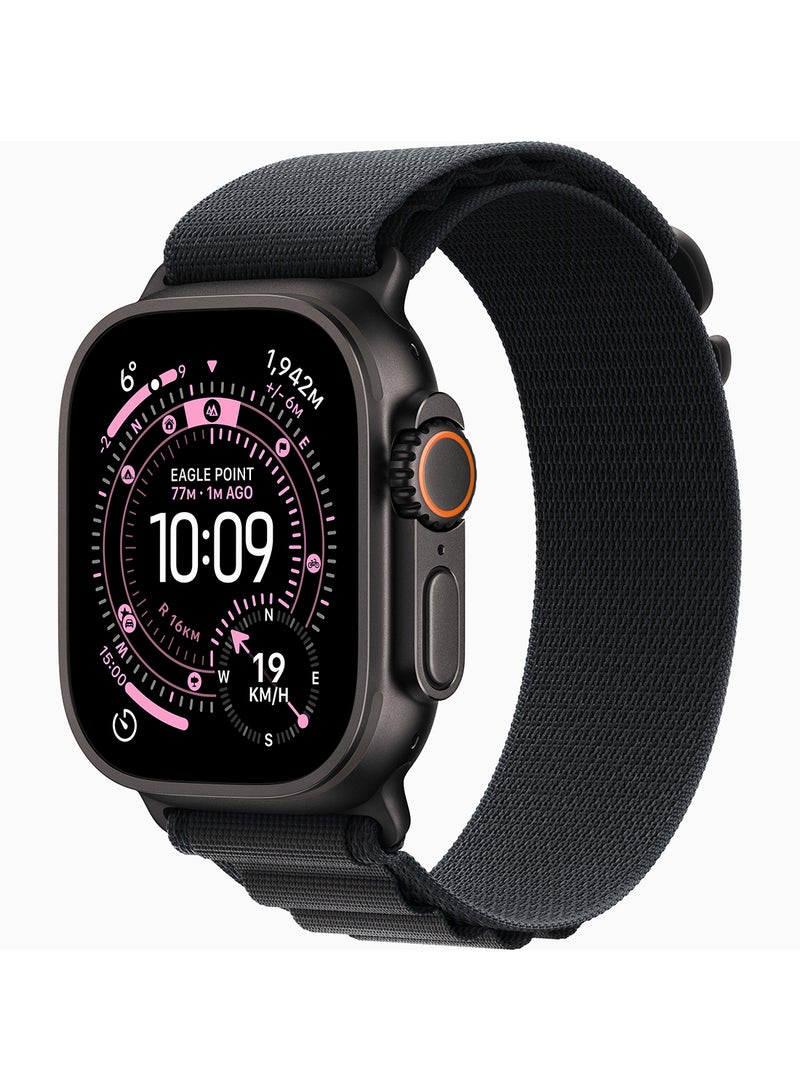 Apple Watch Ultra 3 GPS + Cellular 49mm Black Titanium Case With Black Alpine Loop - Medium - Image 1