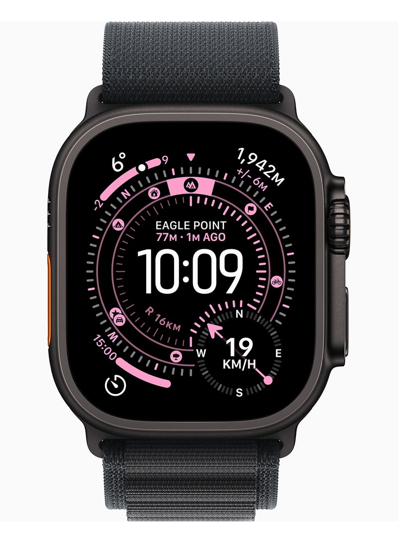 Apple Watch Ultra 3 GPS + Cellular 49mm Black Titanium Case With Black Alpine Loop - Medium - Image 2