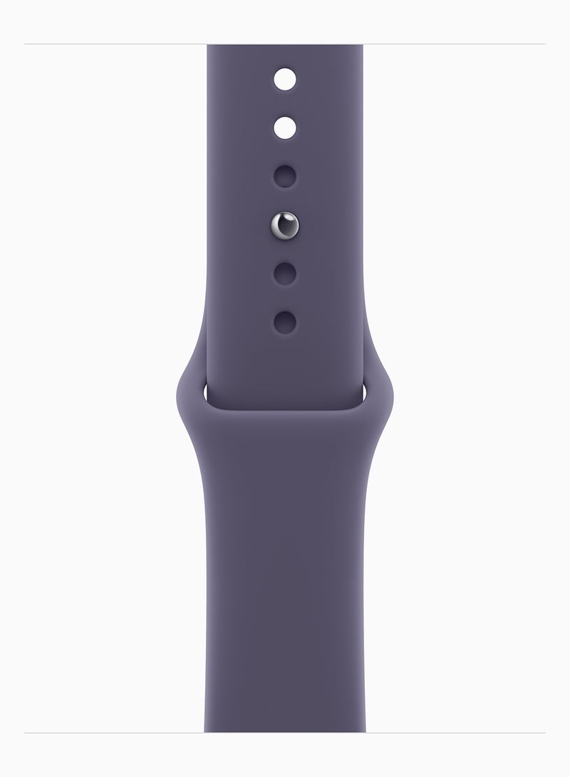 Apple Watch Series 11 GPS + Cellular 42mm (TDRA Version) Silver Aluminium Case With Purple Fog Sport Band - S/M - Image 3