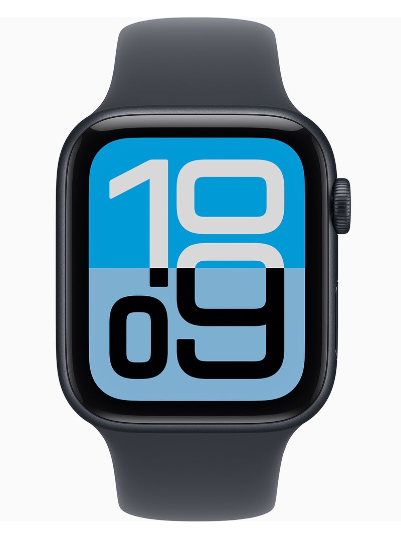 Apple Watch SE 3 GPS + Cellular 44mm Midnight Aluminium Case With Midnight Sport Band - S/M - Image 2