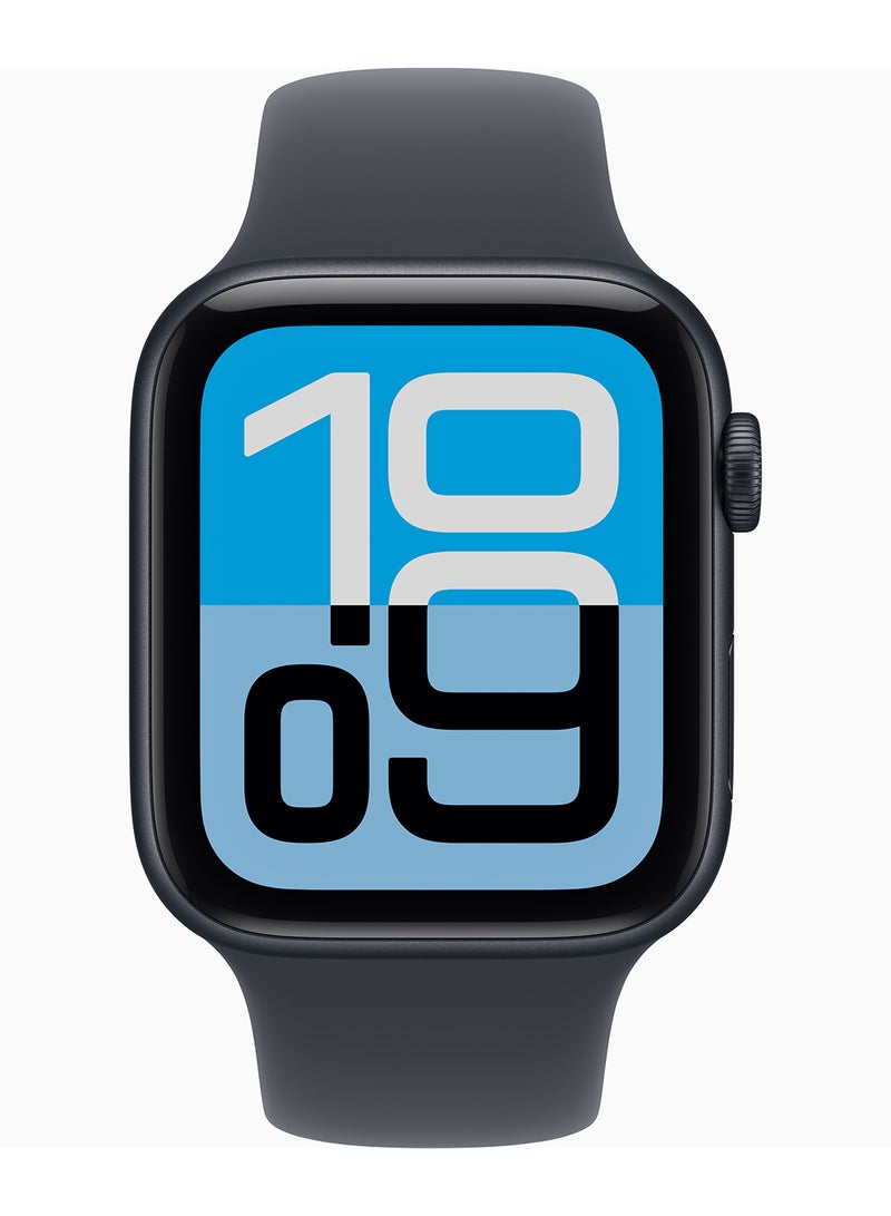 Apple Watch SE 3 GPS 44mm Midnight Aluminium Case With Midnight Sport Band - S/M - Image 2
