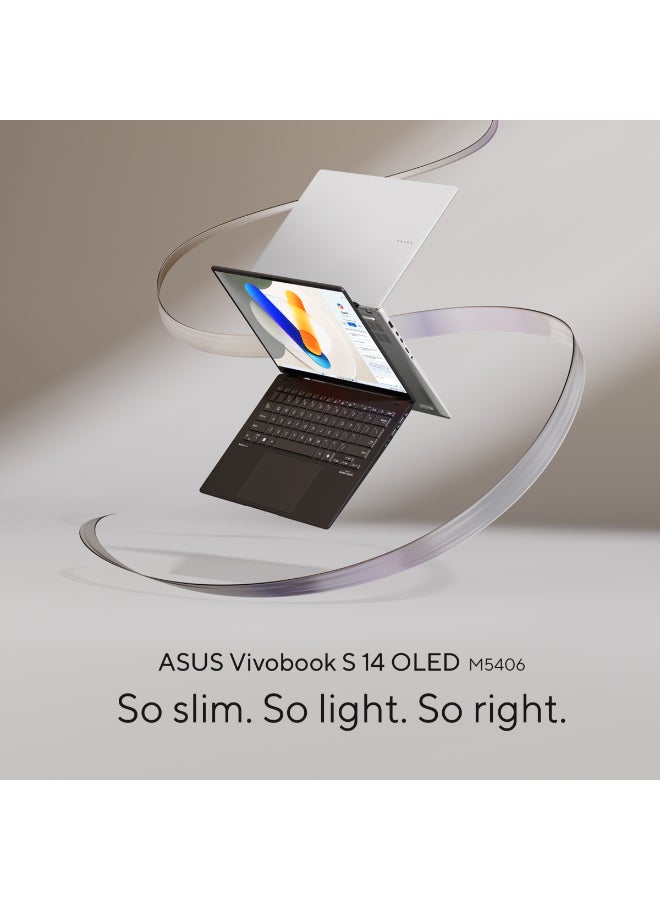 ASUS Vivobook S 14 Touchscreen Laptop With 14-Inch OLED Display, AMD Ryzen AI 9-365 Processor/32GB RAM/1TB SSD/Windows 11 Pro with Copilot Key Arabic Neutral Black Arabic Neutral Black - Image 2
