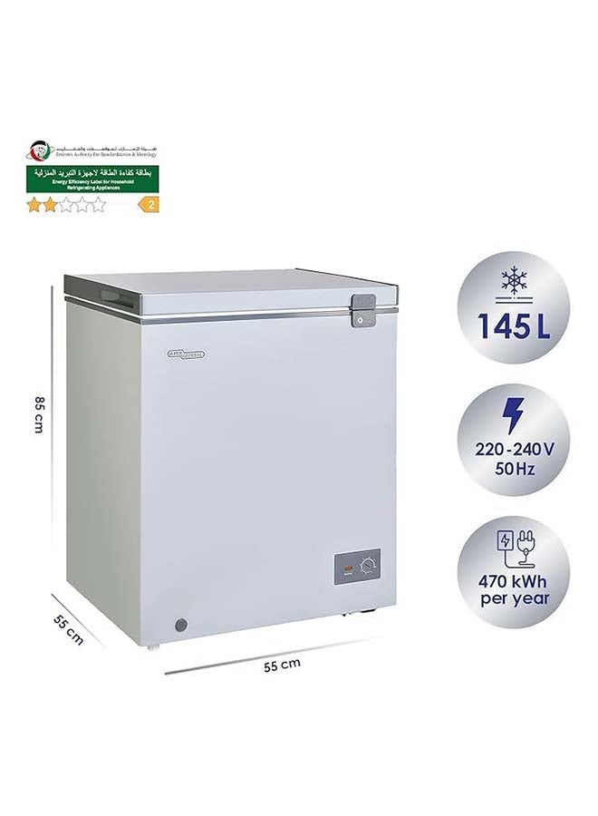 سوبر جنرال 200L Gross And 145 Net Capacity Single Door Chest Freezer, Low Frost, Silent Operation,Ideal for Home - 220 W SGF222HME White - Image 2