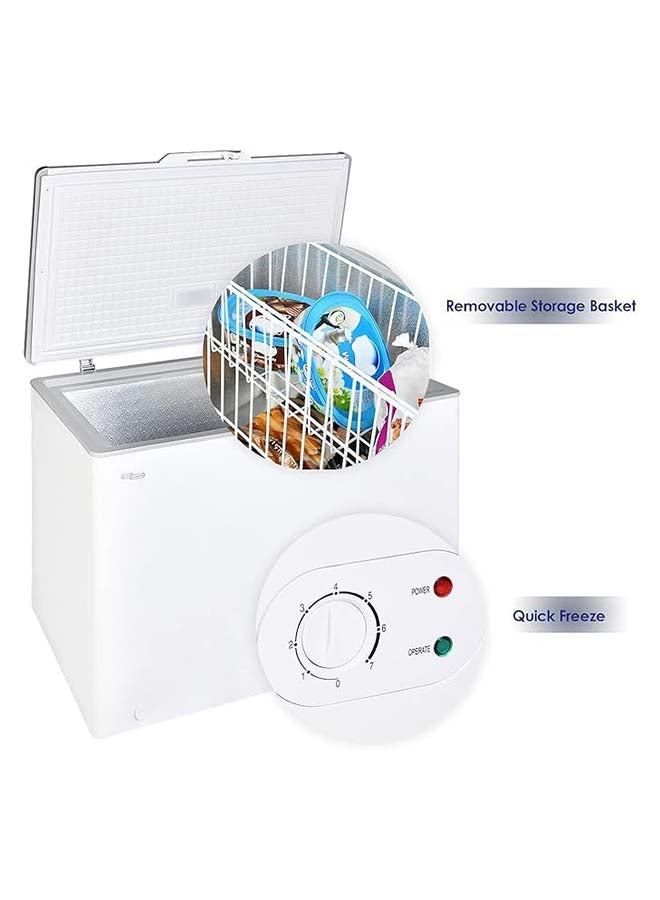 SUPER GENERAL 350 Liter Gross Volume Chest Freezer, Rectangular Deep-Freezer with Storage-Basket, Lock And Key, Wheels - 220 W SGF344HE White - Image 3