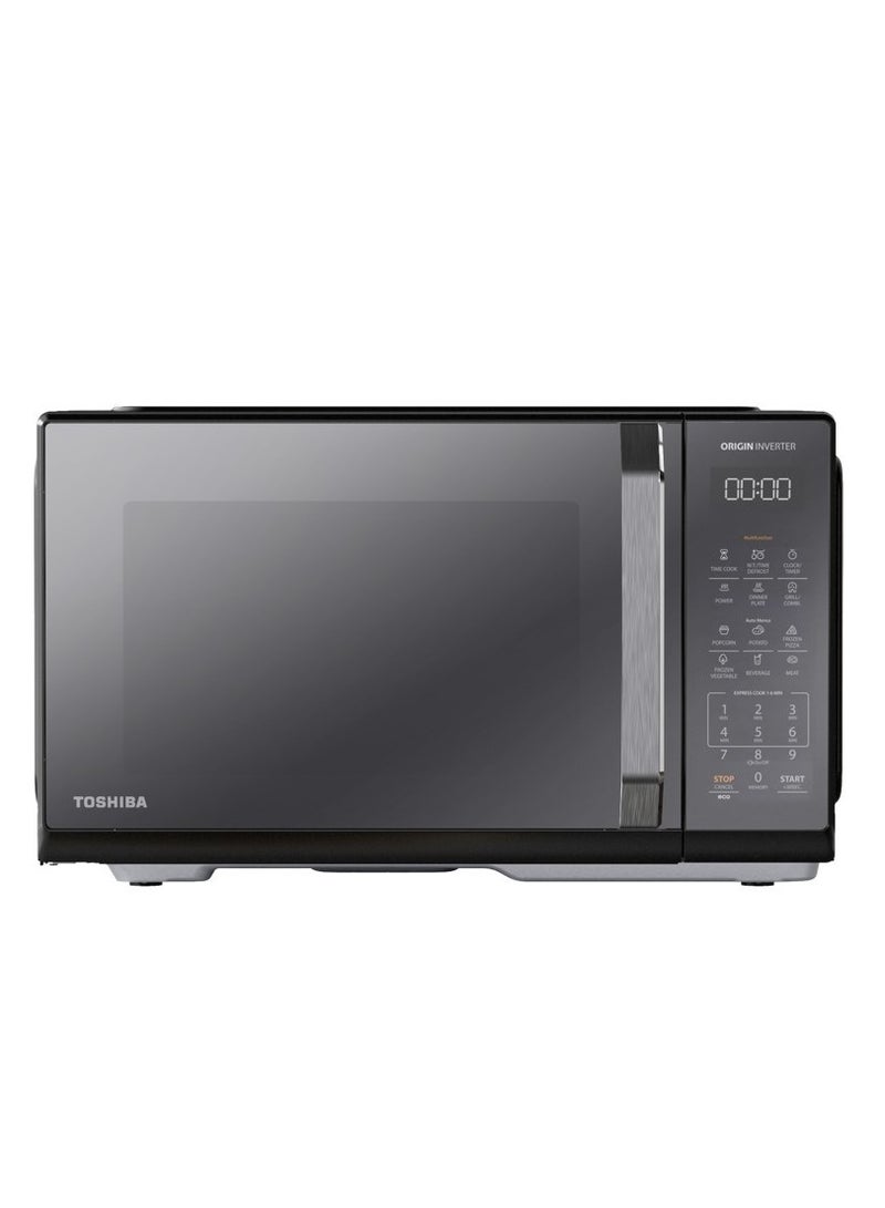 توشيبا Toshiba Microwave 25 Liter Inverter 900 WATT, Black - MW3-EM25PEI(BK) 25 L 900 W MW3-EM25PEI(BK) Black - Image 1