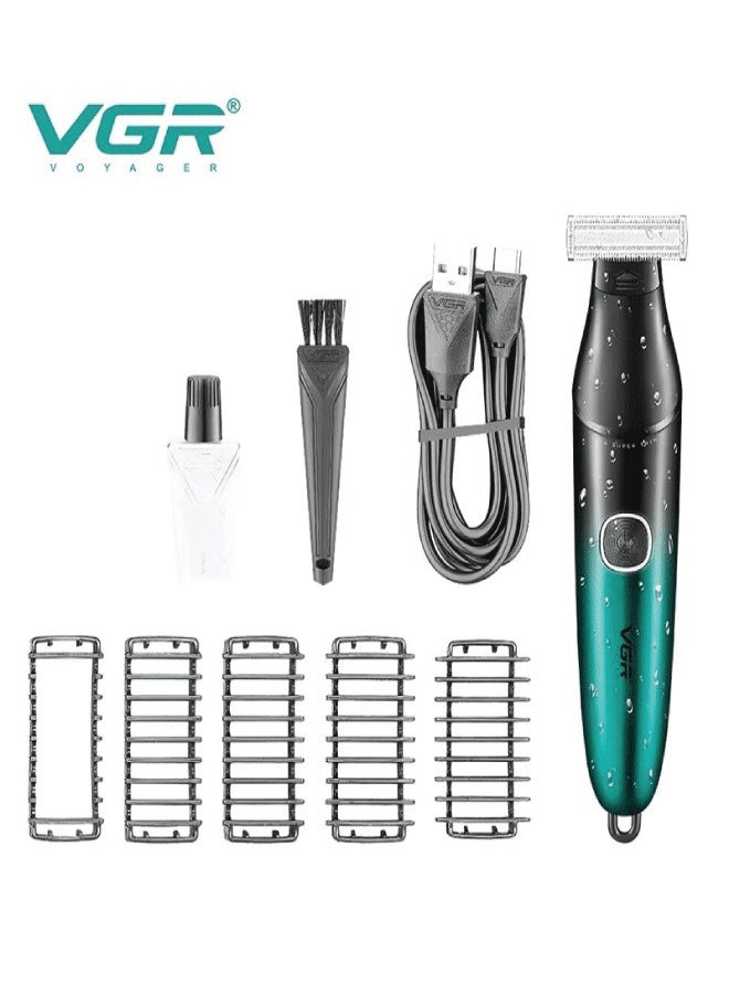 VGR V-339 Professional Dual-Sided Shaver – 600mAh Battery, IPX7 Waterproof, 90 Min Runtime, 5 Beard Combs, USB Charging multicolour - Image 3