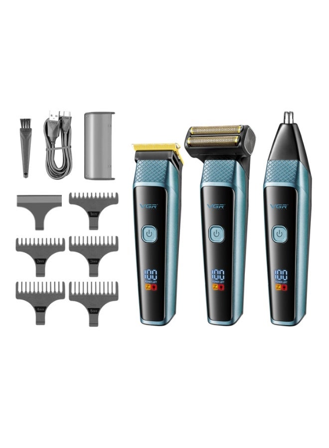 VGR VL-366 Limited Edition Professional 3 in 1 Grooming Kit,  Blue blue - Image 1
