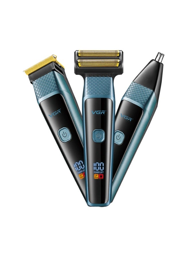 VGR VL-366 Limited Edition Professional 3 in 1 Grooming Kit,  Blue blue - Image 2