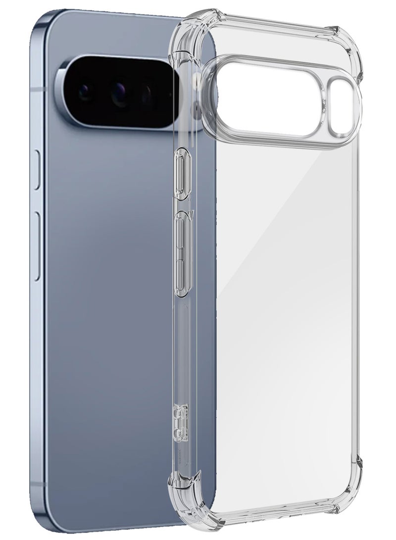 مارجون Gorilla Case Cover for Google Pixel 10 Pro 5G, Clear Slim Phone Cover, Anti-Scratch TPU Hard PC Back, Shockproof Protective Case with Camera Protection clear - Image 1