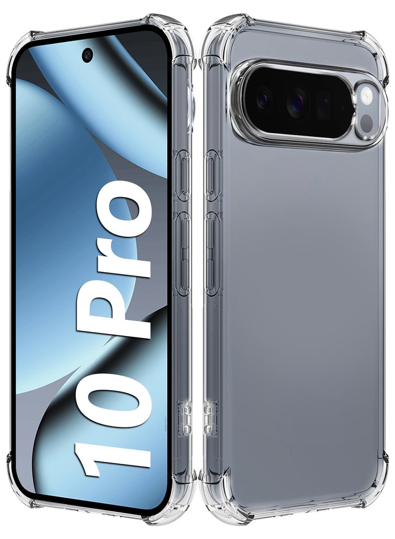 مارجون Gorilla Case Cover for Google Pixel 10 Pro 5G, Clear Slim Phone Cover, Anti-Scratch TPU Hard PC Back, Shockproof Protective Case with Camera Protection clear - Image 4