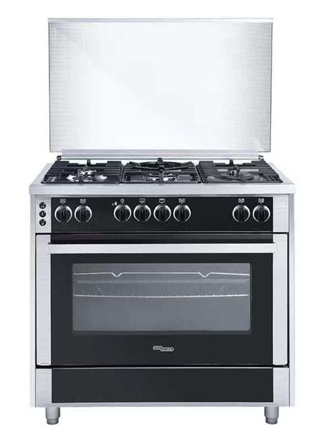 سوبر جنرال موقد غاز قائم، 5 شعلات، أمان كامل، موقد فولاذي، فرن غاز مع ترموستات، شواية، إشعال تلقائي - - Image 1
