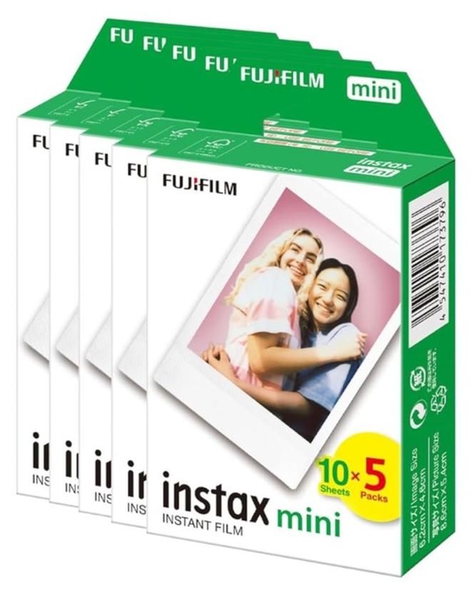 Fujifilm Instax Mini Instant Film – 50 Sheets White (50 Sheets) - Image 1