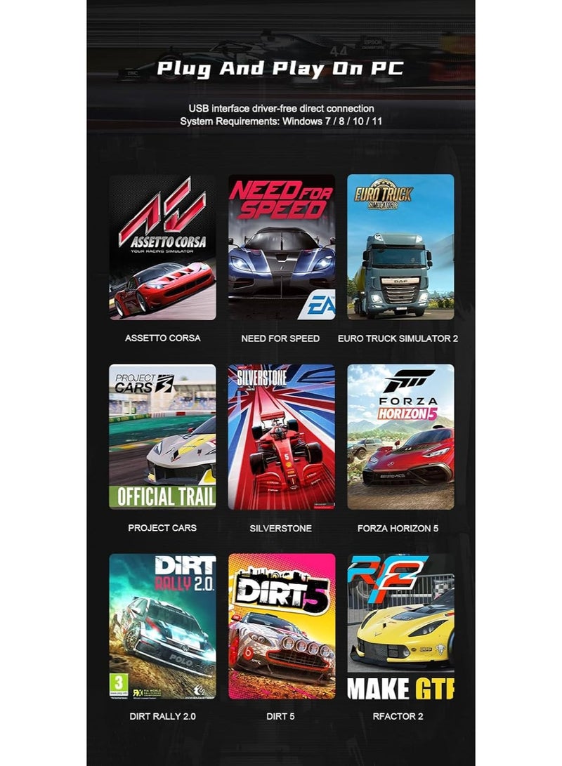 PXN HB-S USB PC Handbrake for Racing Games, 16Bit Hall Sensor Linear Sim Handbrake, Adjustable Height, Compatible with Logitech G25 G27 G29 G920 G923, Thrustmaster T500 T300, V99 V10 V12 – Only for PC - Image 5