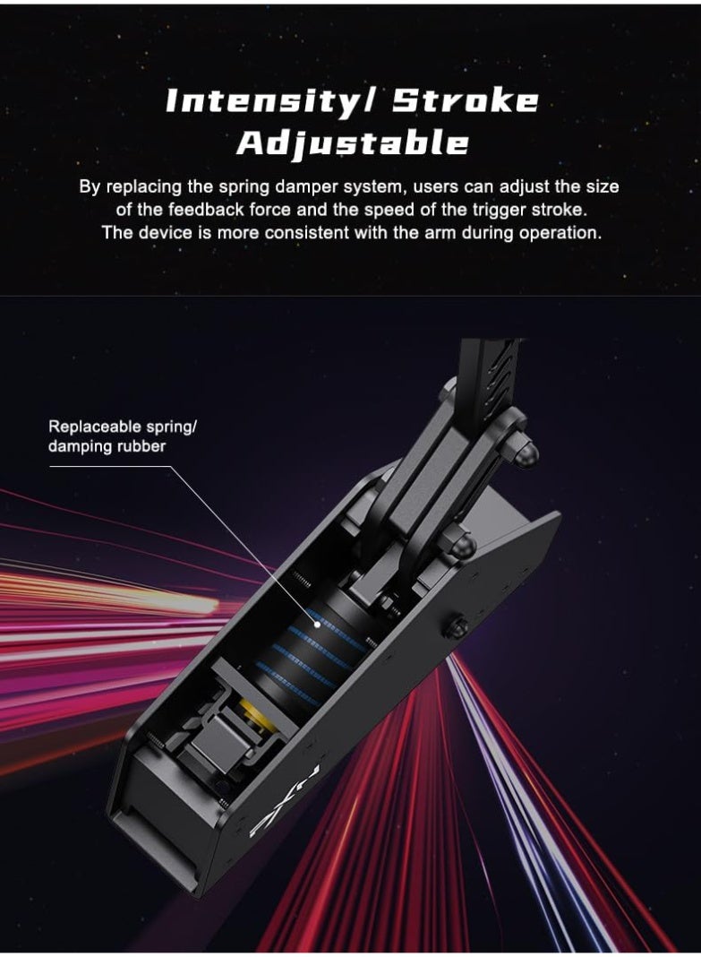 PXN HB-S USB PC Handbrake for Racing Games, 16Bit Hall Sensor Linear Sim Handbrake, Adjustable Height, Compatible with Logitech G25 G27 G29 G920 G923, Thrustmaster T500 T300, V99 V10 V12 – Only for PC - Image 4