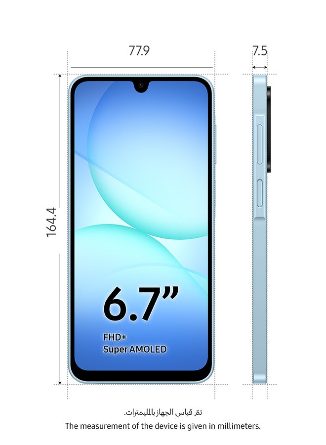 Samsung Galaxy A17 Dual SIM 4G  Light Blue 4GB RAM 128GB  - Middle East Version - Image 3