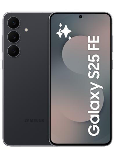 سامسونج جالاكسي S25 FE AI ثنائي الشريحة 5G أسود داكن 8GB RAM 128GB - نسخة الشرق الأوسط - Image 1