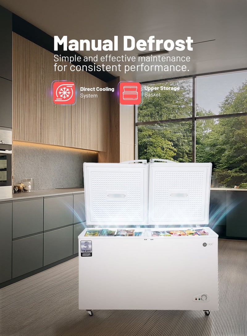 عفرا فريزر صندوقي، AF-4500CFWT، ترموستات قابل للتعديل، تبريد مباشر، إزالة الثلج يدويًا، توفير الطاقة، ضمان لمدة سنة - Image 5